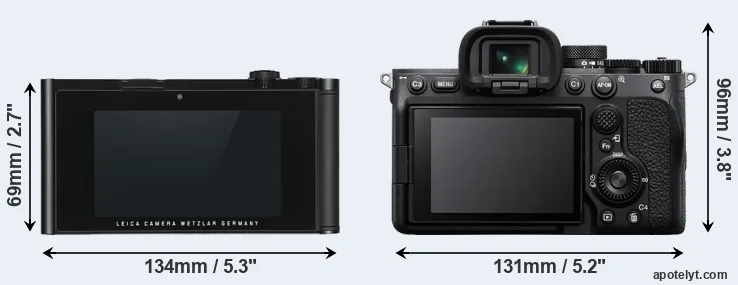 Comparison TL or A7 IV rear