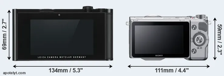 Comparison TL or NEX-5T rear