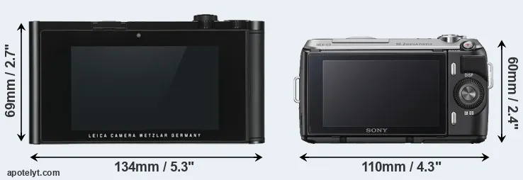 Comparison TL or NEX-C3 rear