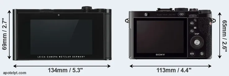 Comparison TL or RX1 rear
