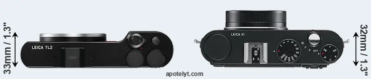 Compare TL2 versus X1 top