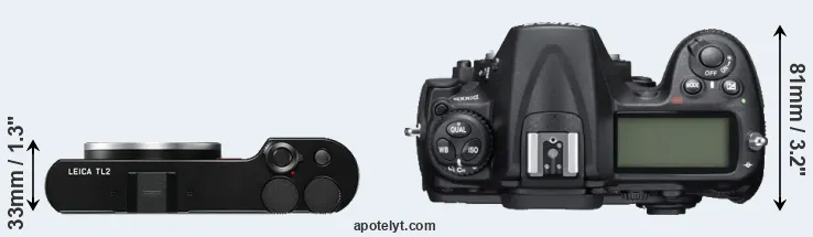 Compare TL2 versus D300S top