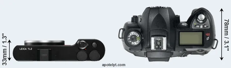 Compare TL2 versus D70 top