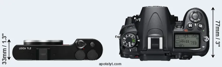 Compare TL2 versus D7000 top