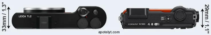 Compare TL2 versus W300 top
