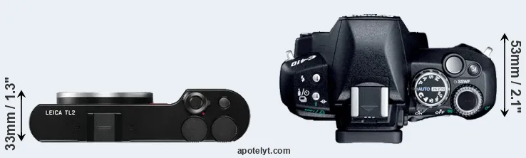 Compare TL2 versus E-410 top