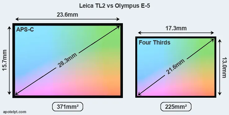 Leica TL2 and Olympus E-5 sensor measures