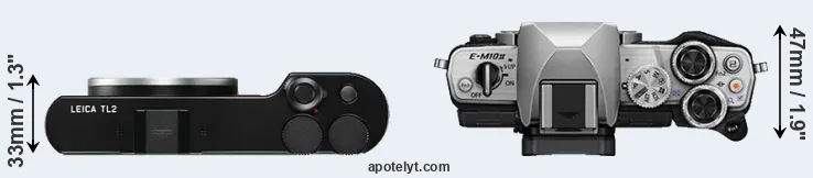 Compare TL2 versus E-M10 II top
