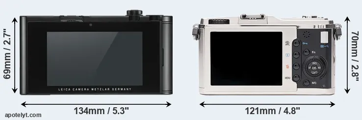Comparison TL2 or E-P1 rear