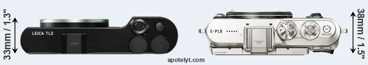Compare TL2 versus E-PL8 top