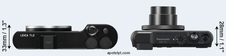 Compare TL2 versus LF1 top