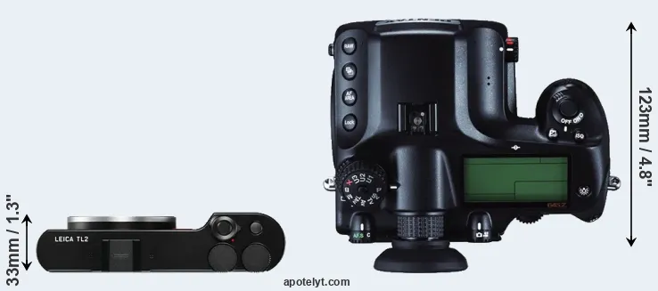 Compare TL2 versus 645Z top