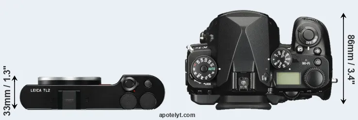 Compare TL2 versus K-1 II top