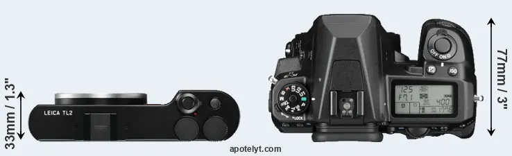 Compare TL2 versus K-3 II top