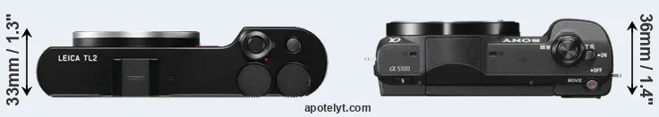 Compare TL2 versus A5100 top