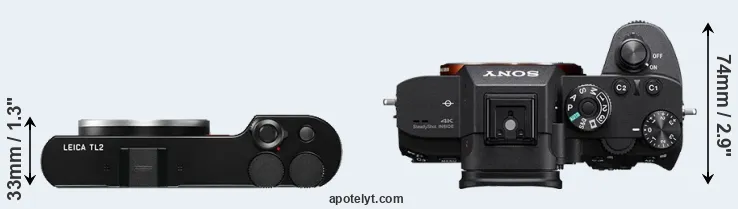 Compare TL2 versus A7R III top