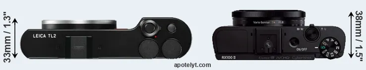 Compare TL2 versus RX100 II top
