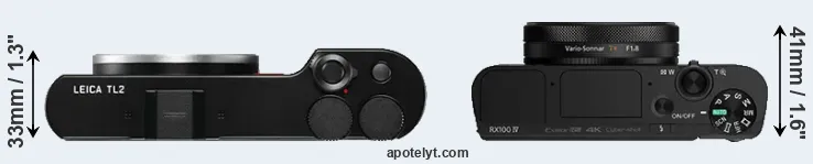 Compare TL2 versus RX100 IV top