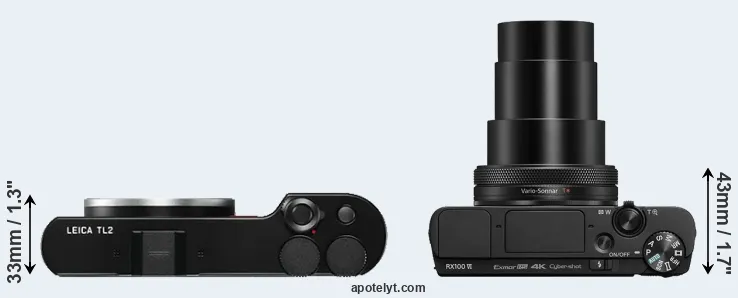 Compare TL2 versus RX100 VI top