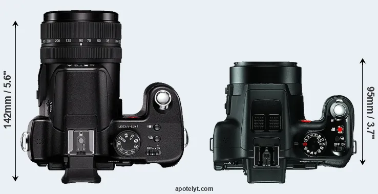 Compare V-LUX 1 versus V-LUX 3 top