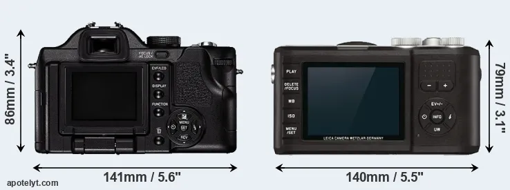 Comparison V-LUX 1 or X-U Typ 113 rear