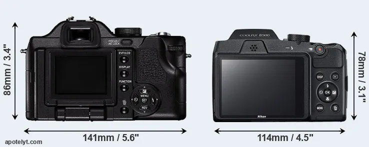 Comparison V-LUX 1 or B500 rear