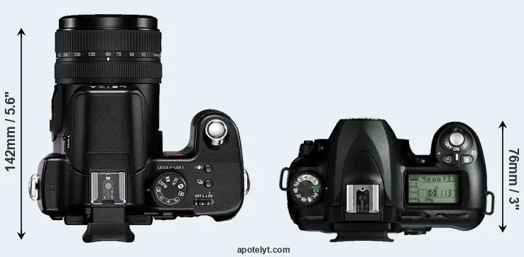 Compare V-LUX 1 versus D50 top