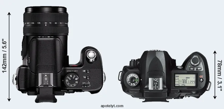 Compare V-LUX 1 versus D70s top
