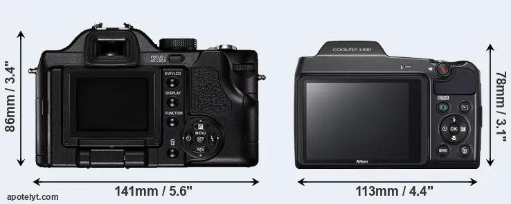 Comparison V-LUX 1 or L840 rear