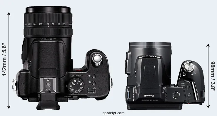 Compare V-LUX 1 versus L840 top
