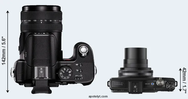 Compare V-LUX 1 versus XZ-1 top