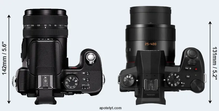 Compare V-LUX 1 versus FZ1000 II top