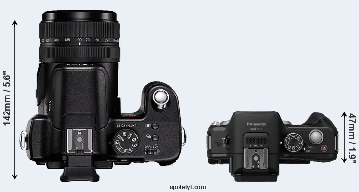 Compare V-LUX 1 versus G3 top