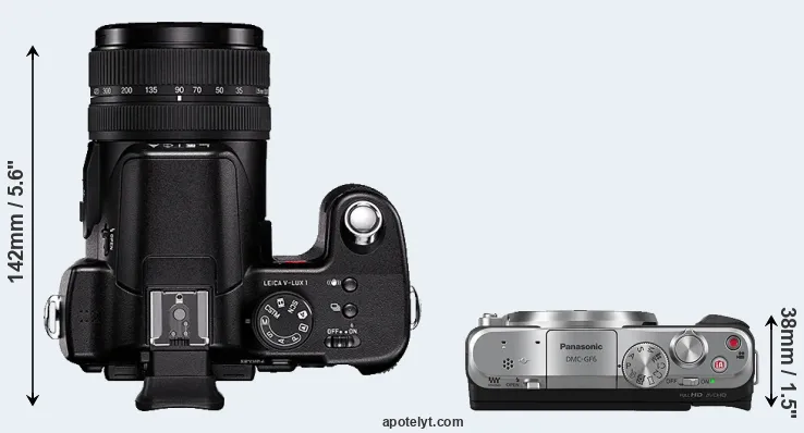 Compare V-LUX 1 versus GF6 top