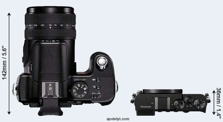 Compare V-LUX 1 versus GM5 top