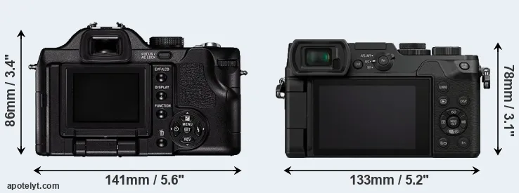 Comparison V-LUX 1 or GX8 rear