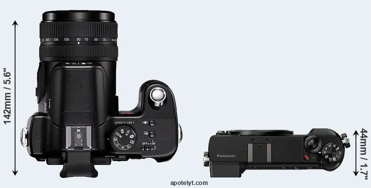 Compare V-LUX 1 versus GX85 top