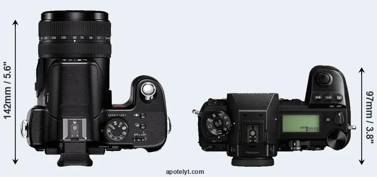 Compare V-LUX 1 versus S1R top