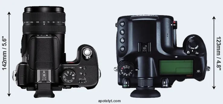 Compare V-LUX 1 versus 645Z top