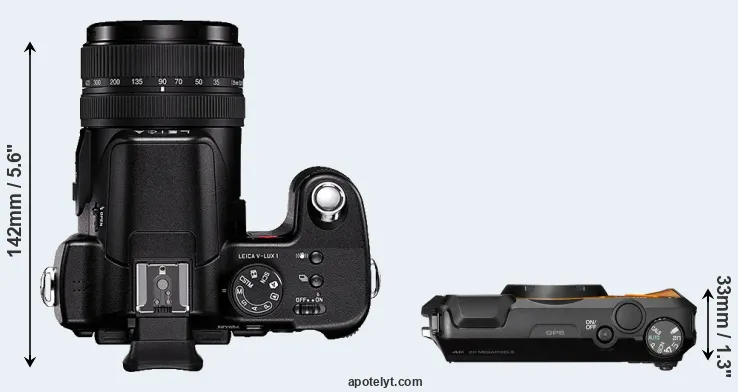 Compare V-LUX 1 versus WG-6 top
