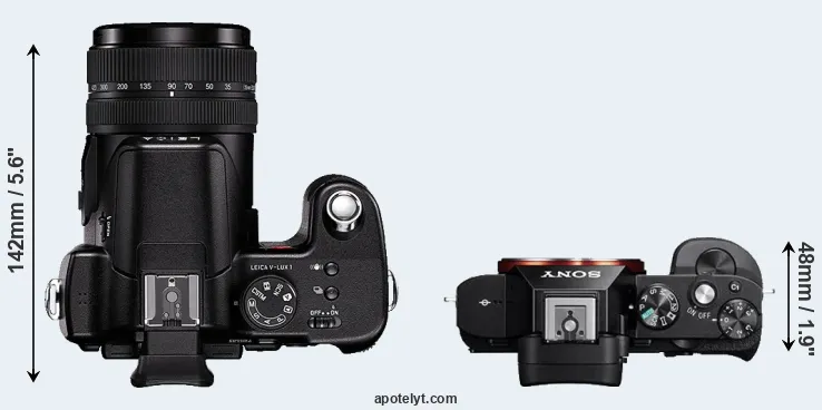 Compare V-LUX 1 versus A7R top