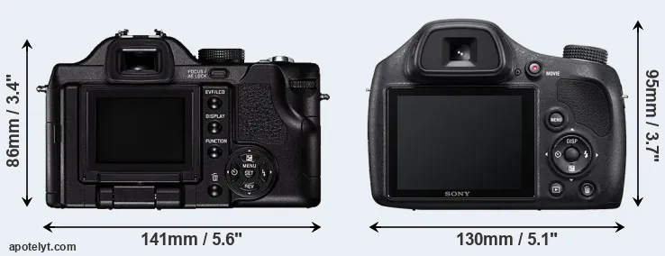 Comparison V-LUX 1 or H400 rear