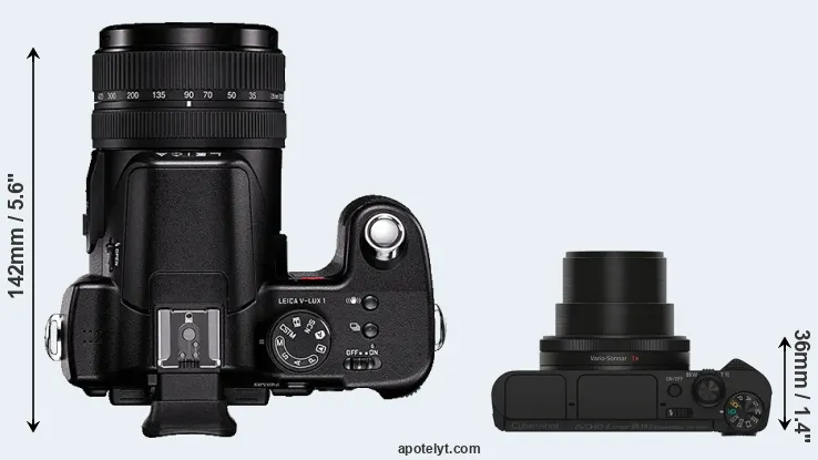 Compare V-LUX 1 versus HX90V top