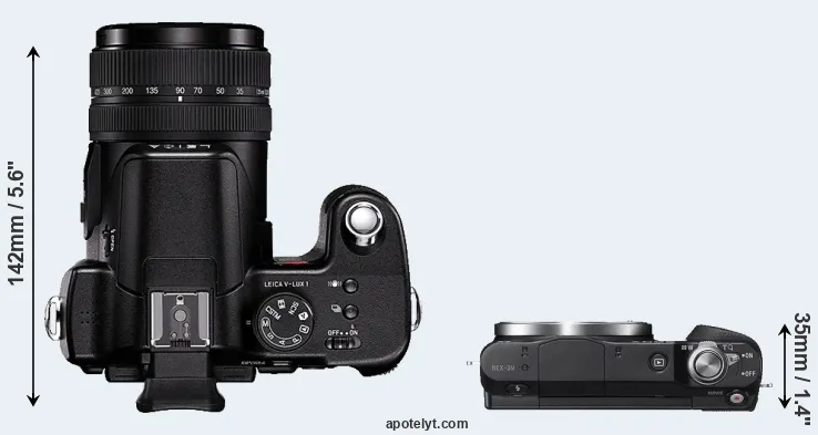 Compare V-LUX 1 versus NEX-3N top