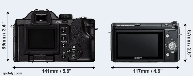 Comparison V-LUX 1 or NEX-F3 rear