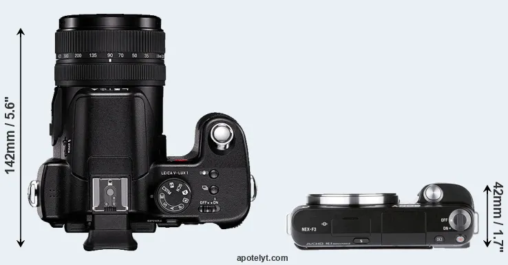 Compare V-LUX 1 versus NEX-F3 top
