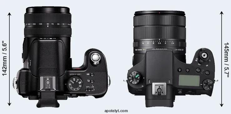 Compare V-LUX 1 versus RX10 IV top