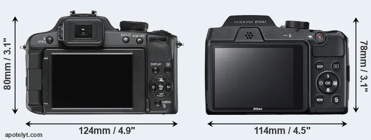 Comparison V-LUX 2 or B500 rear