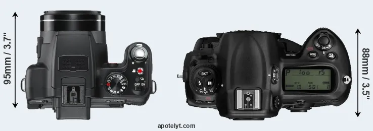 Compare V-LUX 2 versus D3 top