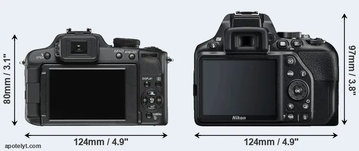 Comparison V-LUX 2 or D3500 rear